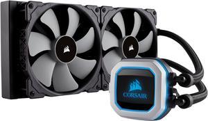 Corsair Hydro Series, H115i PRO RGB, 280mm. Dual 140mm ML PWM Fans, Advanced RGB Lighting & Fan Control w/ Software. Liquid CPU Cooler. CW-9060032-WW. Support: Intel LGA 1200, 2066, AMD AM4.